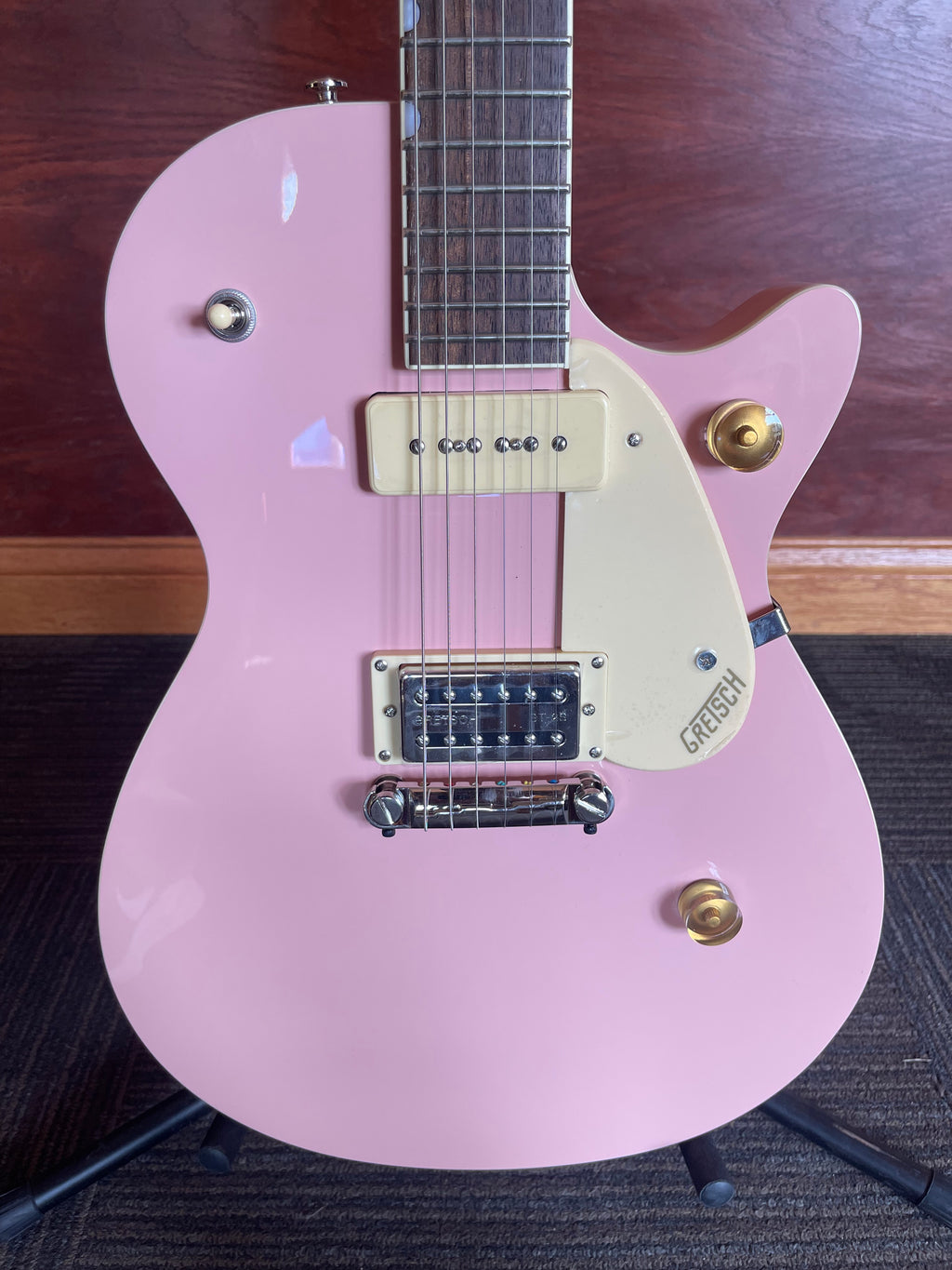 Gretsch G2215-P90 Streamliner Junior Jet Club Electric Guitar – Shell Pink