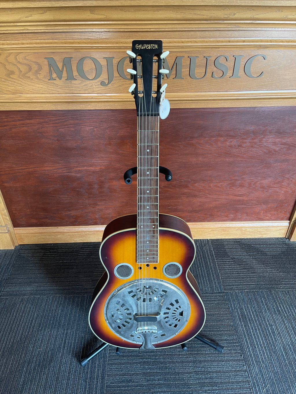 Used Galveston 6-String Resonator Guitar – Sunburst - shipping included
