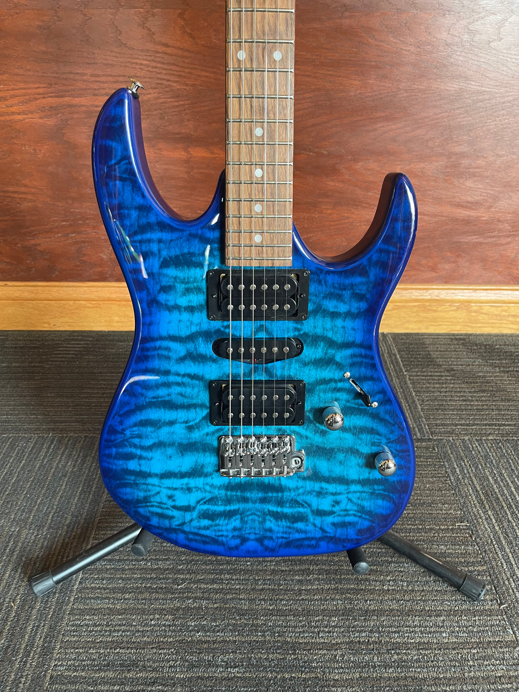 Ibanez GIO GRX70QA Electric Guitar – Transparent Blue Burst - includes shipping