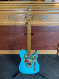 Trevis Custom T-Style Electric Guitar – Turquoise Blue – Mojo Music In-House Build