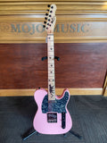 Trevis Custom T-Style Electric Guitar – Pink with Paw Print Inlays – New with Cosmetic Damage