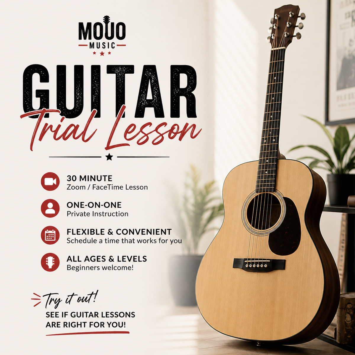 30-Minute Online Guitar Trial Lesson | One-on-One Zoom or FaceTime